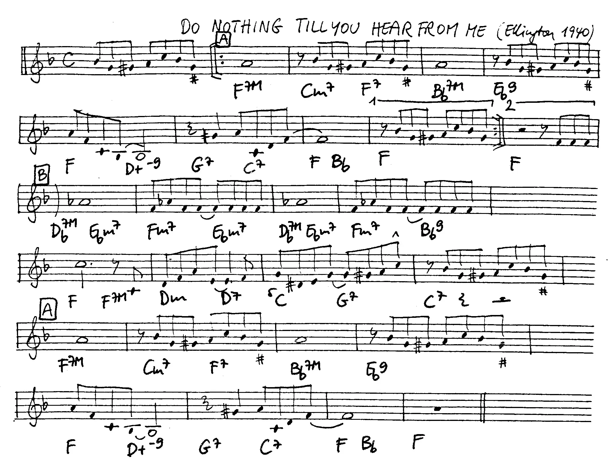 do nothing till you hear from me partition gratuite - Offerte par The Jungle Jazz Band